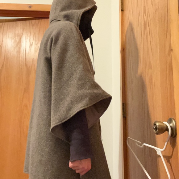 I. Spiewak & Sons Wool Blend Hooded Poncho w/Zipper Women’s Small (sm) - Picture 5 of 6